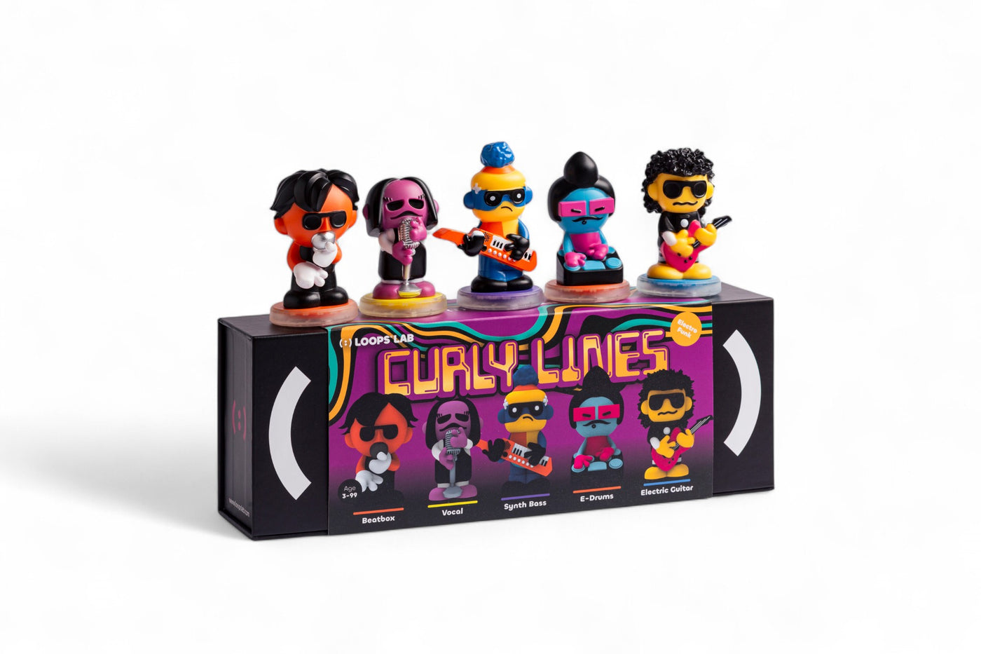 Curly Lines™ | Electro Funk Band Figurine Set