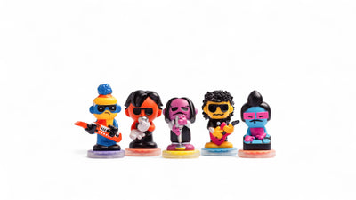 Curly Lines™ | Electro Funk Band Figurine Set