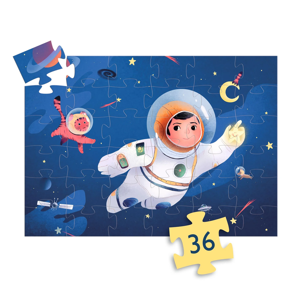 פאזל 36 חלקים | אסטרונאוט על הירח