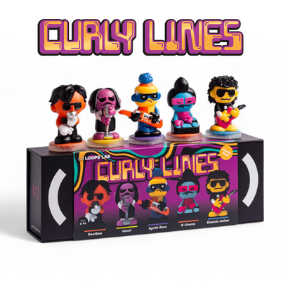Curly Lines™ | Electro Funk Band Figurine Set