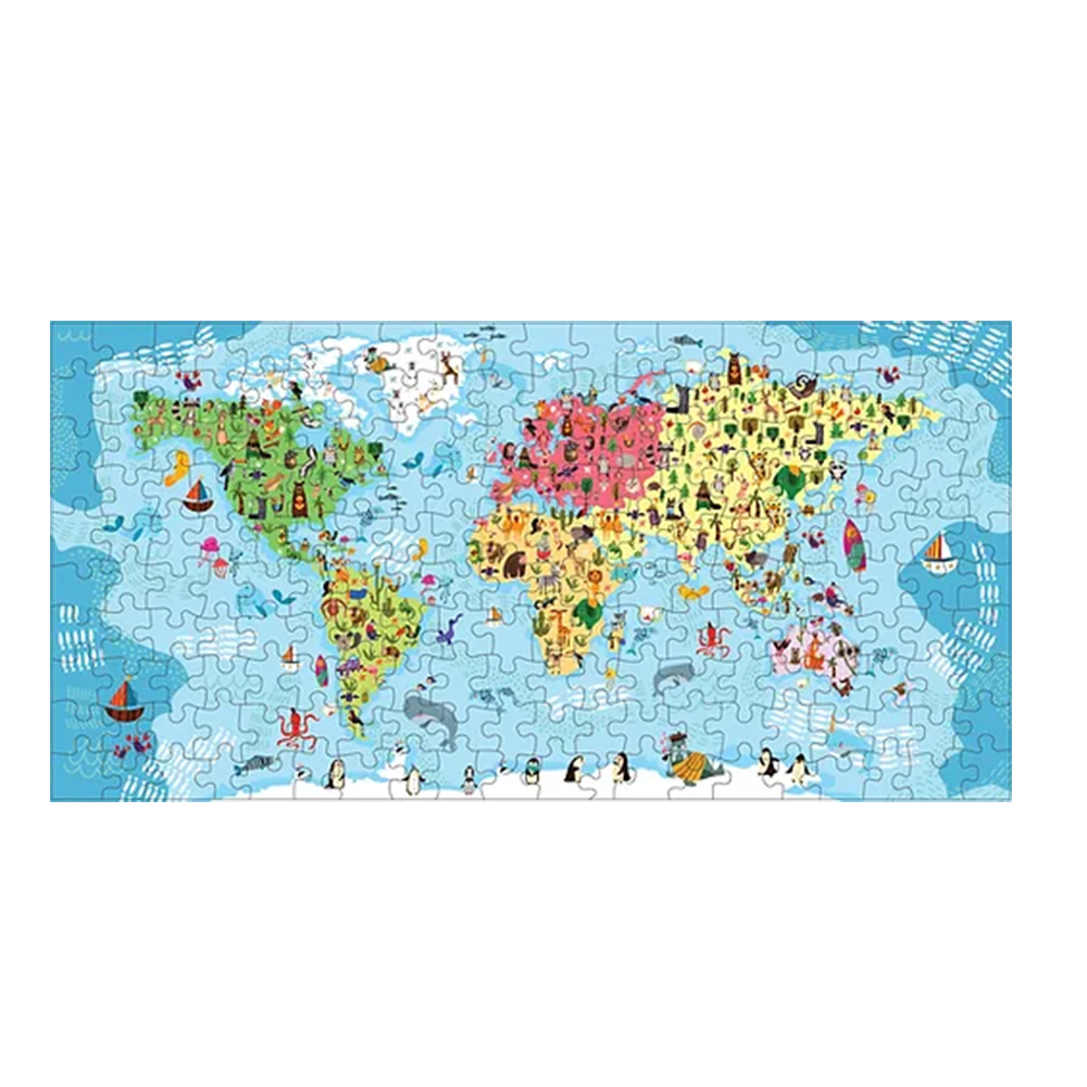 פאזל מפת עולם | 200 חלקים
